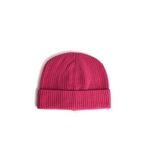 Seven Gauge Fuchsia Wool Beanie Men